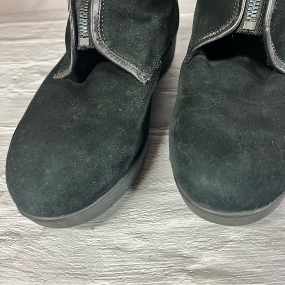 Aquatalia Black Suede Tall Weatherproof Winter Boots Fur lined - Picture 6 of 15